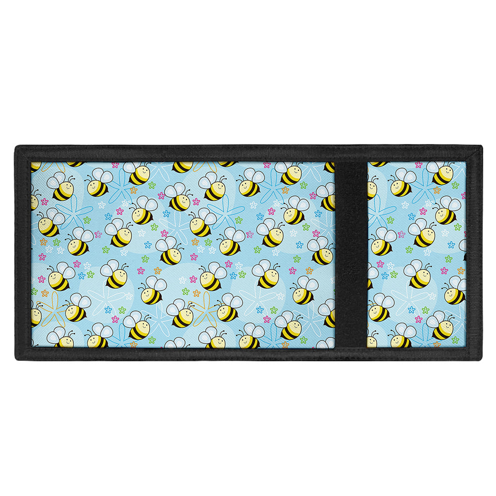 Cute Cartoon Bee Pattern Print Trifold Wallet