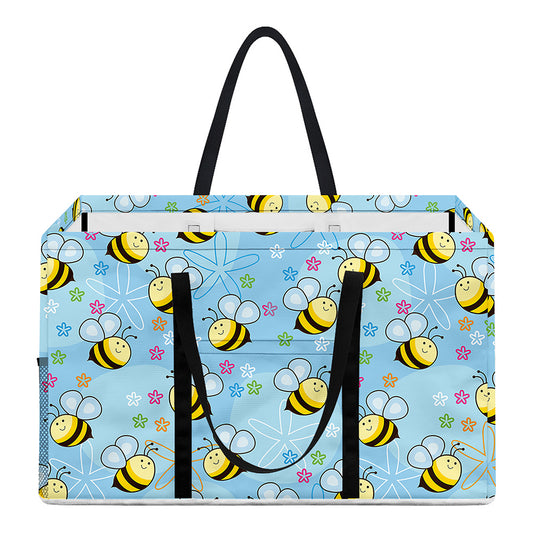 Cute Cartoon Bee Pattern Print Utility Tote Bag
