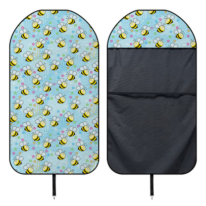 Cute Cartoon Bee Pattern Print Waterproof Car Seat Cover