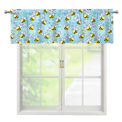Cute Cartoon Bee Pattern Print Window Valance
