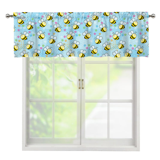 Cute Cartoon Bee Pattern Print Window Valance