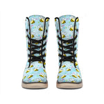 Cute Cartoon Bee Pattern Print Winter Boots