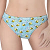 Cute Cartoon Bee Pattern Print Women's Thong