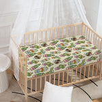 Cute Cartoon Cactus Pattern Print Baby Crib Sheet