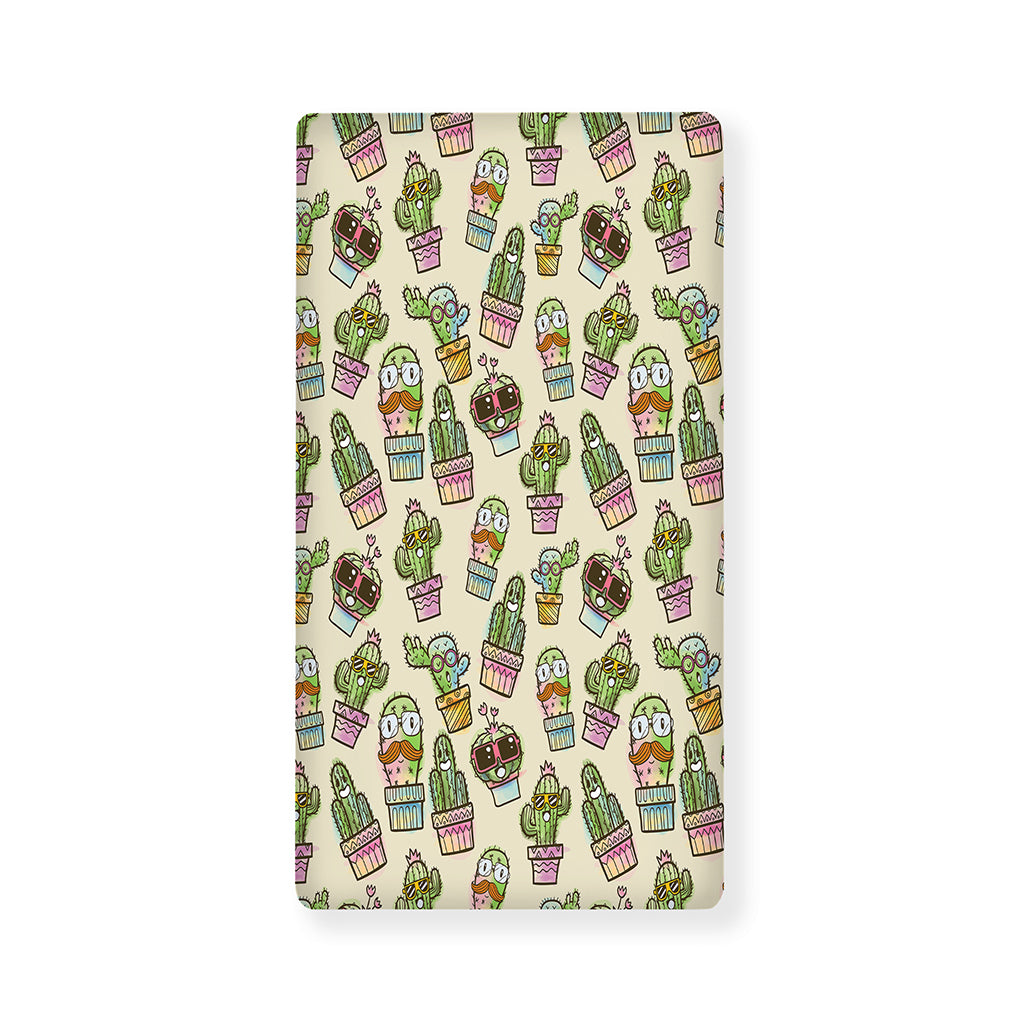 Cute Cartoon Cactus Pattern Print Baby Crib Sheet