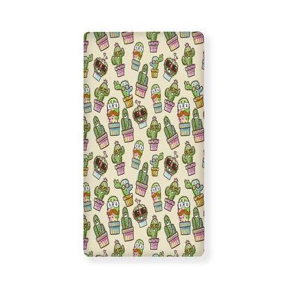Cute Cartoon Cactus Pattern Print Baby Crib Sheet
