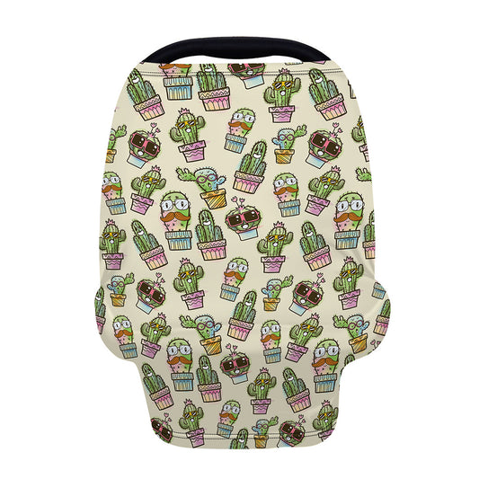 Cute Cartoon Cactus Pattern Print Baby Seat Cover