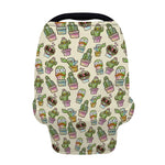 Cute Cartoon Cactus Pattern Print Baby Seat Cover