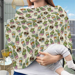 Cute Cartoon Cactus Pattern Print Baby Seat Cover