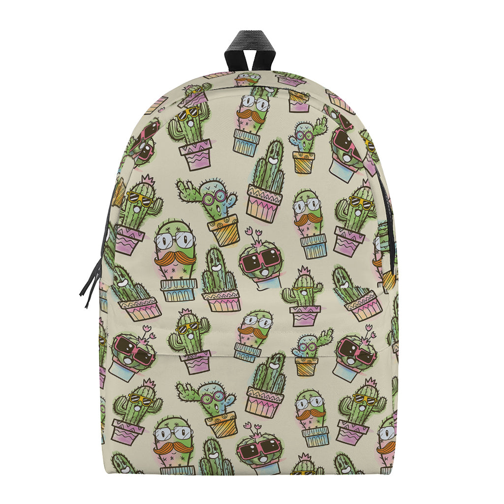 Cute Cartoon Cactus Pattern Print Backpack