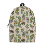 Cute Cartoon Cactus Pattern Print Backpack