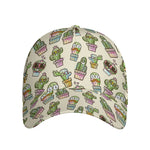 Cute Cartoon Cactus Pattern Print Baseball Cap