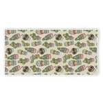 Cute Cartoon Cactus Pattern Print Beach Towel