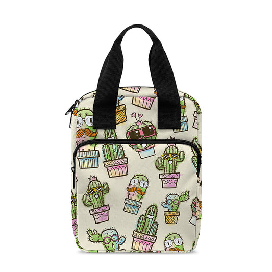 Cute Cartoon Cactus Pattern Print Bible Tote Bag