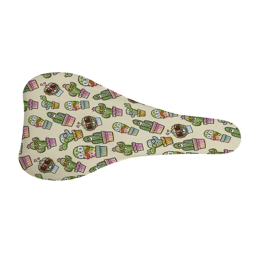 Cute Cartoon Cactus Pattern Print Bicycle Seat Cover
