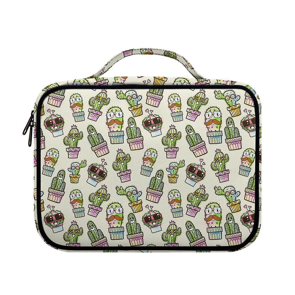 Cute Cartoon Cactus Pattern Print Briefcase Bible Bag