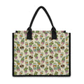Cute Cartoon Cactus Pattern Print Canvas Tote Bag