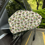 Cute Cartoon Cactus Pattern Print Car Side Mirror Covers