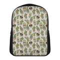 Cute Cartoon Cactus Pattern Print Casual Backpack