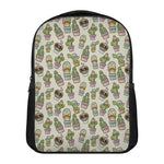 Cute Cartoon Cactus Pattern Print Casual Backpack