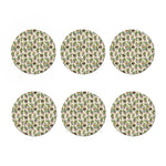 Cute Cartoon Cactus Pattern Print Coaster Set