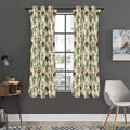 Cute Cartoon Cactus Pattern Print Grommet Curtain Panels
