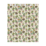 Cute Cartoon Cactus Pattern Print Curtain