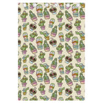 Cute Cartoon Cactus Pattern Print Curtain