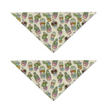 Cute Cartoon Cactus Pattern Print Dog Bandana