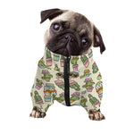 Cute Cartoon Cactus Pattern Print Dog Zip Up Jacket