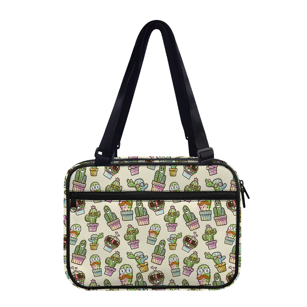 Cute Cartoon Cactus Pattern Print Double Strap Bible Bag