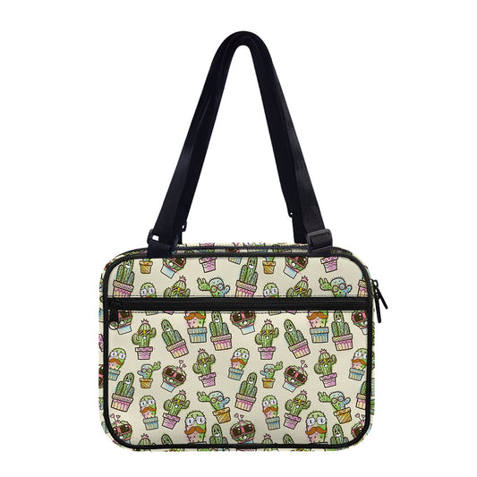Cute Cartoon Cactus Pattern Print Double Strap Bible Bag