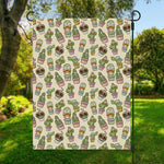 Cute Cartoon Cactus Pattern Print Garden Flag