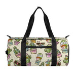 Cute Cartoon Cactus Pattern Print Gym Bag