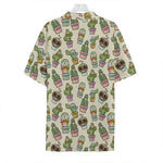 Cute Cartoon Cactus Pattern Print Hawaiian Shirt