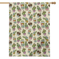 Cute Cartoon Cactus Pattern Print House Flag