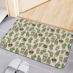 Cute Cartoon Cactus Pattern Print Indoor Door Mat