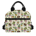 Cute Cartoon Cactus Pattern Print Insulated Lunch Bag