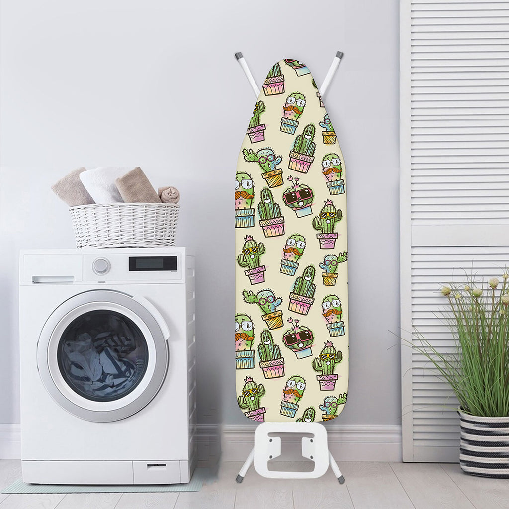 Cute Cartoon Cactus Pattern Print Ironing Board Cover