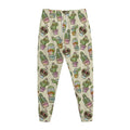 Cute Cartoon Cactus Pattern Print Jogger Pants