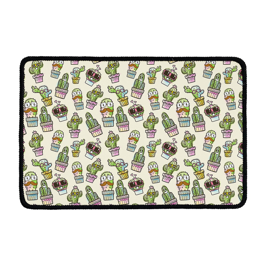 Cute Cartoon Cactus Pattern Print Kitchen Mat