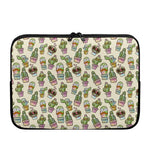 Cute Cartoon Cactus Pattern Print Laptop Sleeve