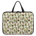 Cute Cartoon Cactus Pattern Print Laptop Sleeve With Handle