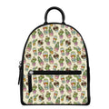 Cute Cartoon Cactus Pattern Print Leather Backpack