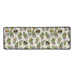 Cute Cartoon Cactus Pattern Print Long Kitchen Mat