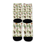 Cute Cartoon Cactus Pattern Print Long Socks