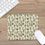 Cute Cartoon Cactus Pattern Print Mouse Pad