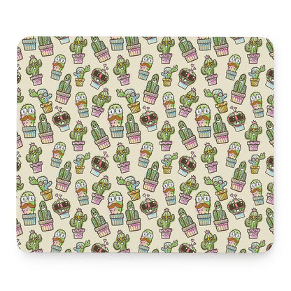 Cute Cartoon Cactus Pattern Print Mouse Pad
