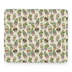 Cute Cartoon Cactus Pattern Print Mouse Pad
