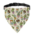Cute Cartoon Cactus Pattern Print Over The Collar Dog Bandana